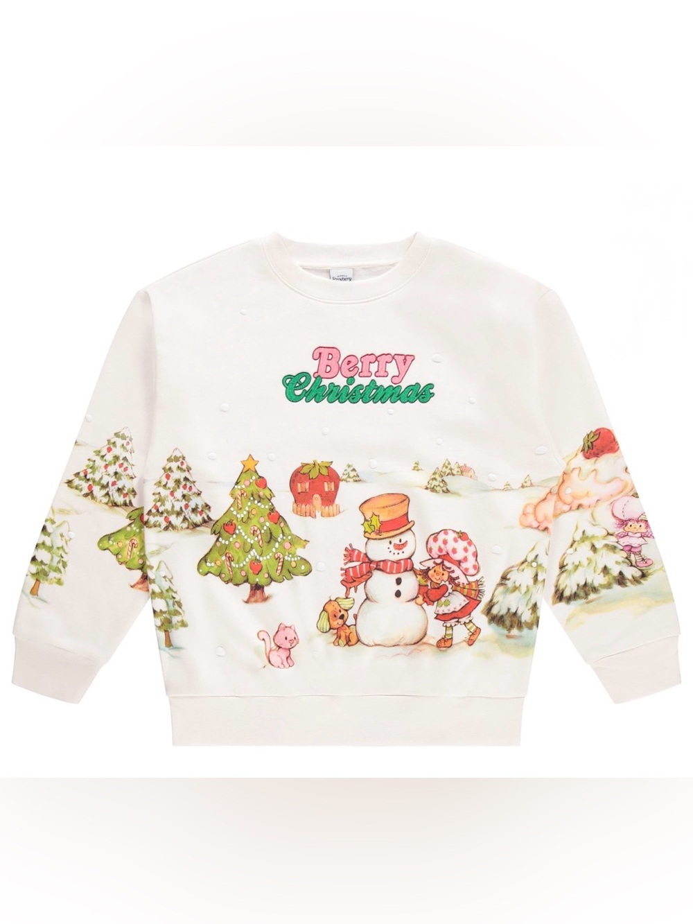 Women’s 🍓 Strawberry Shortcake Berry Christmas Sweatshirt NWT